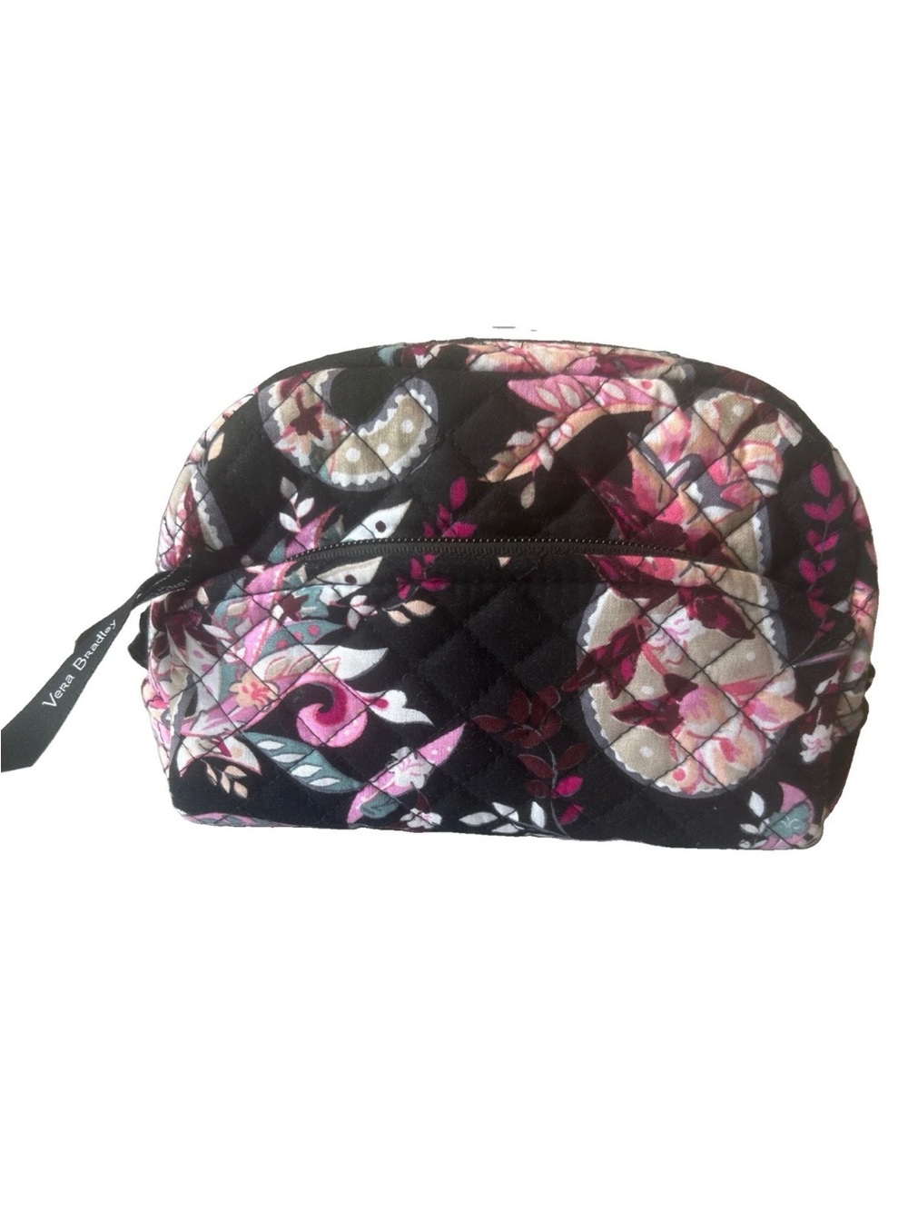 Vera Bradley Quilted Cotton Cosmetic Bag Botanical Paisley